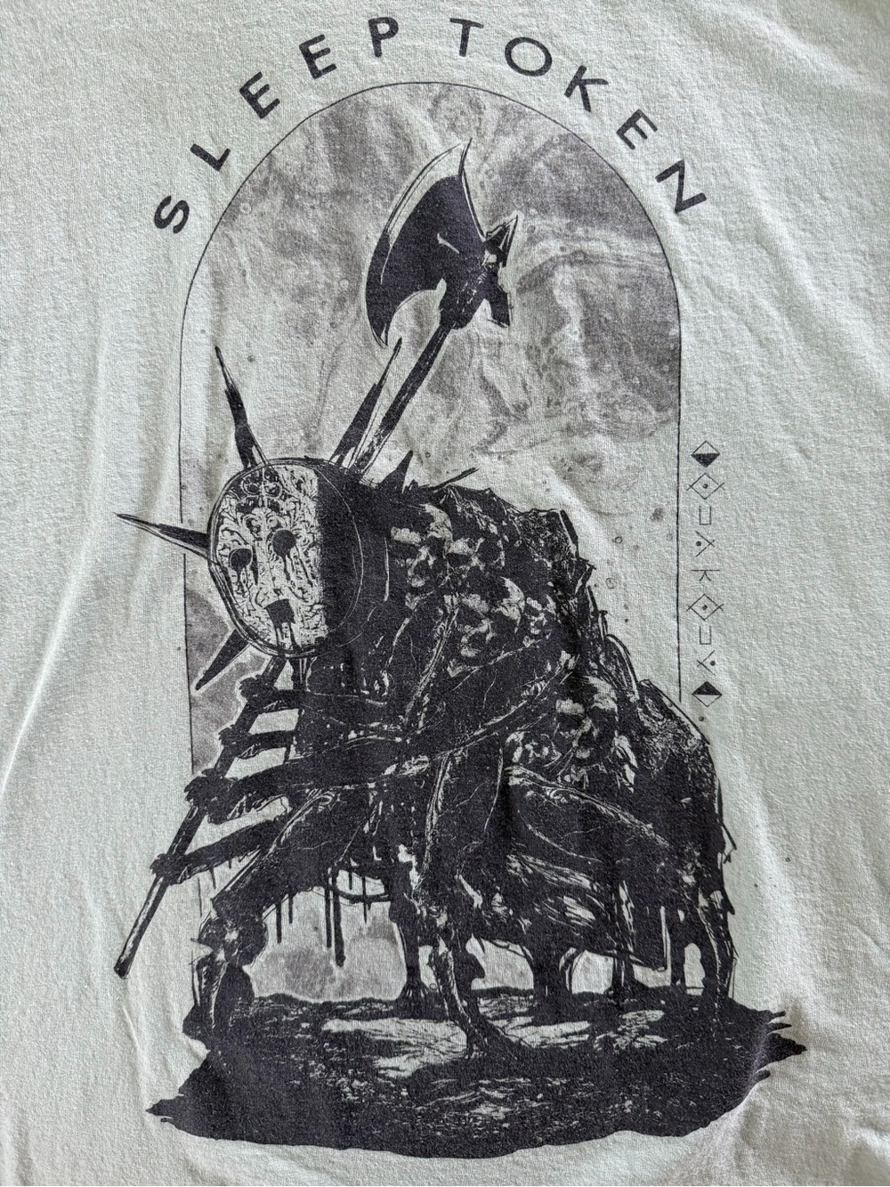 Sleep Token Graphic Crewneck Tee - White/Black